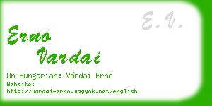 erno vardai business card