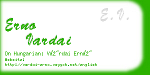 erno vardai business card